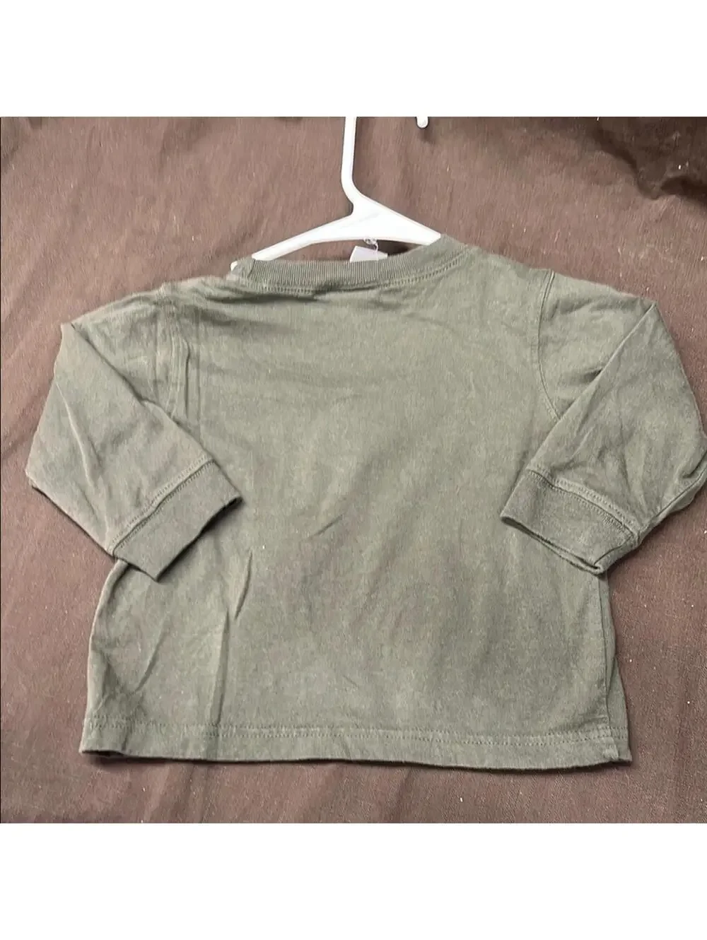 CHRISTMAS - SANTA Gymboree Olive Green Long Sleeve Toddler Shirt 18-24 Months